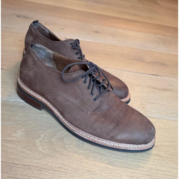 Cole Haan Leather Oxford Plain Toe Shoes Franklin Light Roast Men's Sz 9.5M - Picture 1 of 9